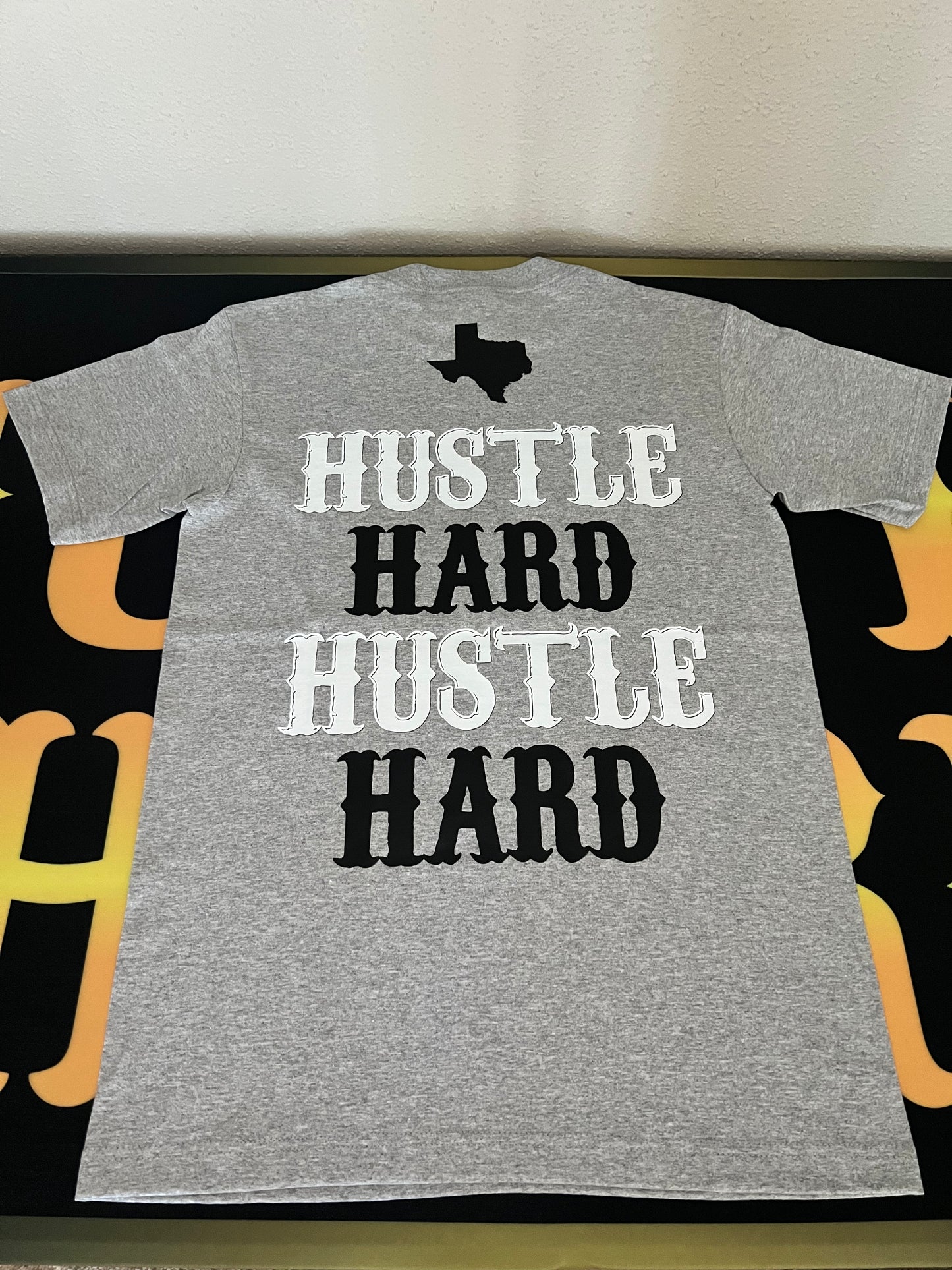 Grey Hustle Hard T shirt