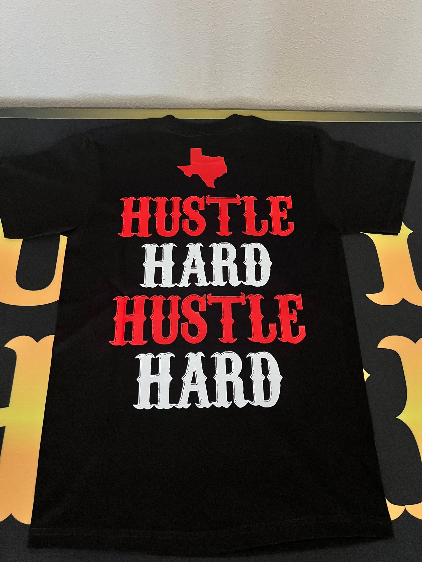 Black Hustle Hard T shirts