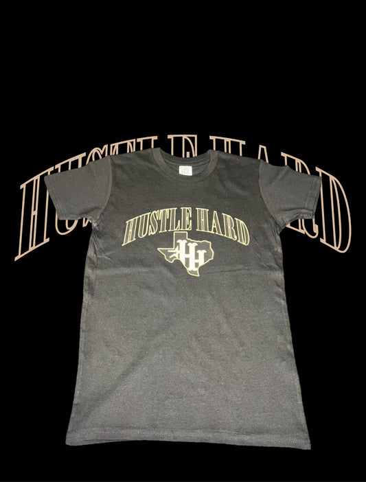 Youth kids hustle hard t-shirt